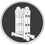 Escaleras multiposicion en fibra de vidrio y aluminio para uso indistruial